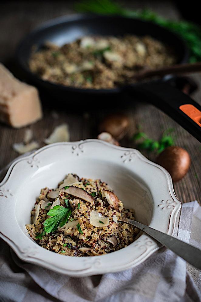 Quinoa rižoto sa šitake i portobello gljivama